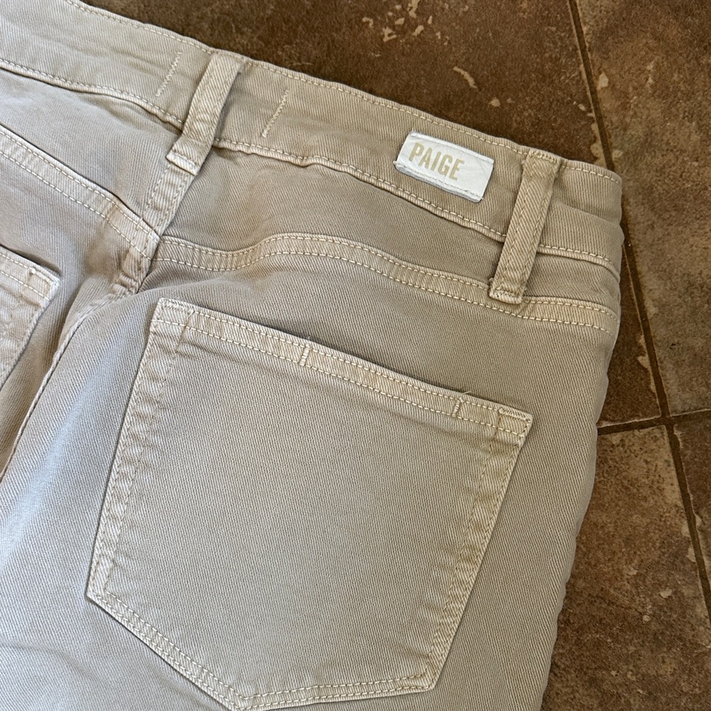 Paige Anessa - Wide Leg Light Beige Jeans - Picture 8 of 10